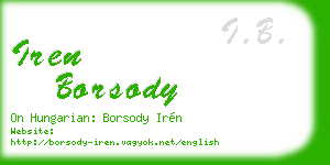 iren borsody business card
